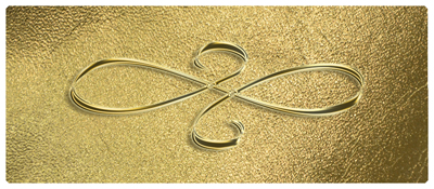 DNSEMP-L-601-GD-SH-GD Gold Scroll Shimmer Gold